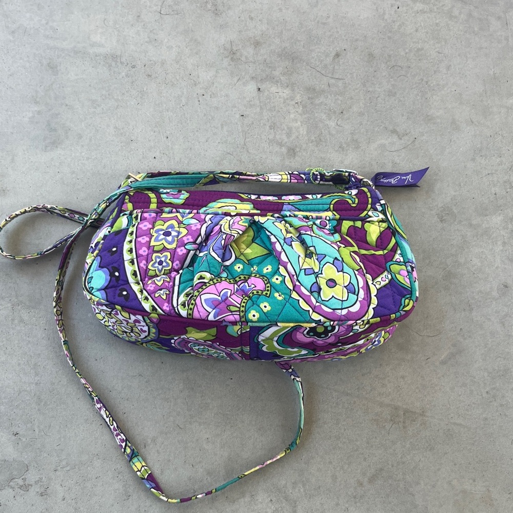 Vera Bradley Purple and Green Floral Wristlet